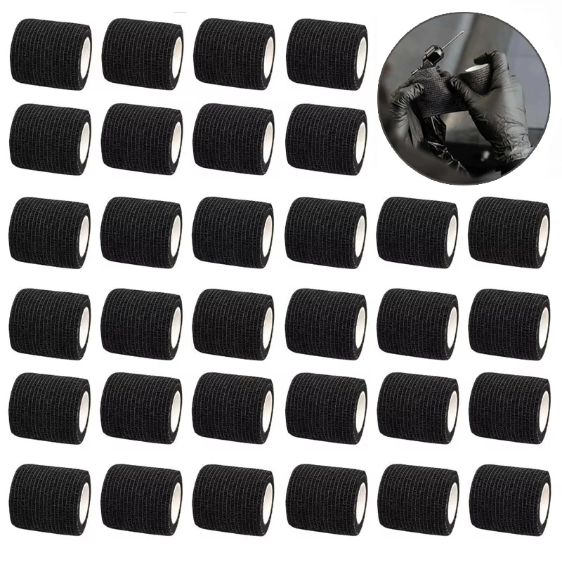 Black Tattoo Grip Bandage Cover Wraps Tapes Nonwoven Waterproof Self Adhesive Finger Protection for Tattoo Machine Accessories
Black Tattoo Grip Bandage Cover Wraps Tapes Nonwoven Waterproof Self Adhesive Finger Protection for Tattoo Machine Accessories