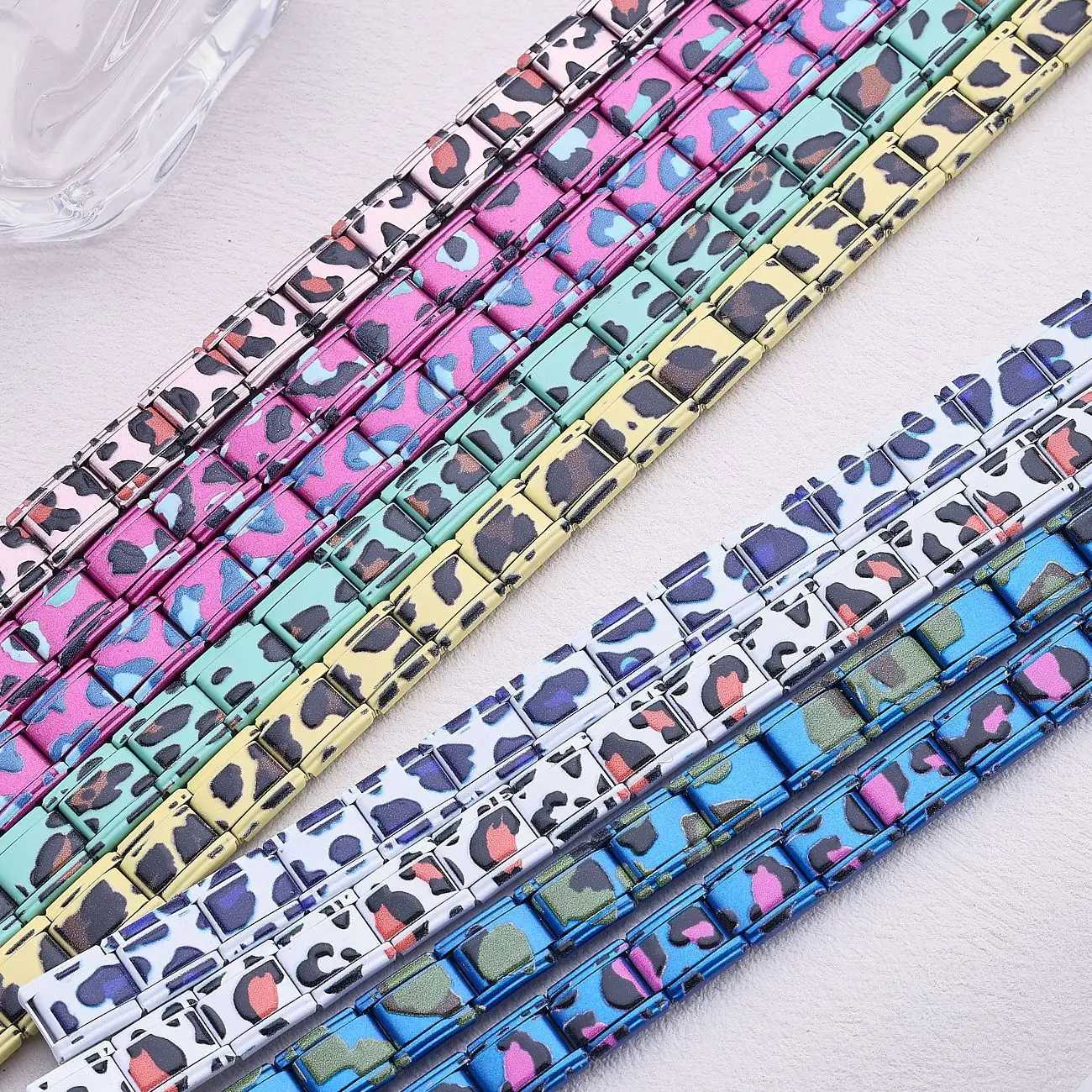 Dopamine Colors Personalized Leopard Print 9mm Italian Charm Modular Stainless Steel Bracelets for Woman Cool Girl Fashion Gift
Dopamine Colors Personalized Leopard Print 9mm Italian Charm Modular Stainless Steel Bracelets for Woman Cool Girl Fashion Gift