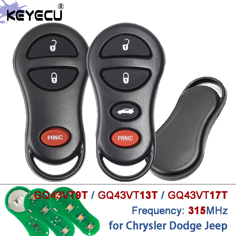KEYECU 315 МГц GQ43VT9T GQ43VT13T GQ43VT17T дистанционный брелок для Chrysler Voyager Cruiser для Dodge Ram Dakota Jeep Cherokee
KEYECU 315 МГц GQ43VT9T GQ43VT13T GQ43VT17T дистанционный брелок для Chrysler Voyager Cruiser для Dodge Ram Dakota Jeep Cherokee