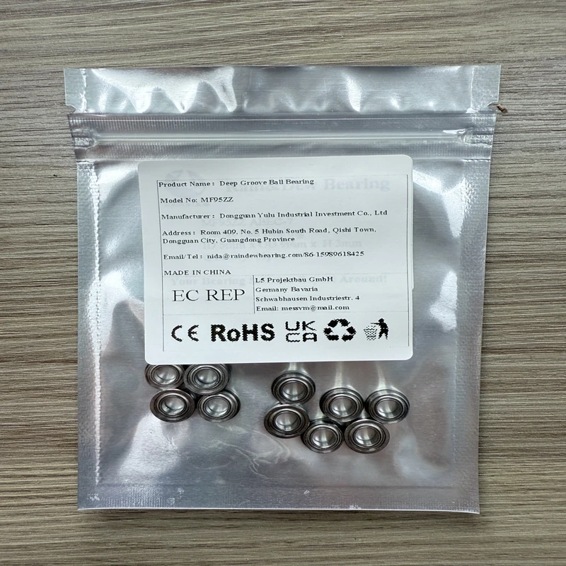 10PCS MF95ZZ 5x9x3 mm Miniature Flanged Ball Bearings ABEC-7 for The Drive Shaft of Fuser Roller in A Laser Printer
10PCS MF95ZZ 5x9x3 mm Miniature Flanged Ball Bearings ABEC-7 for The Drive Shaft of Fuser Roller in A Laser Printer