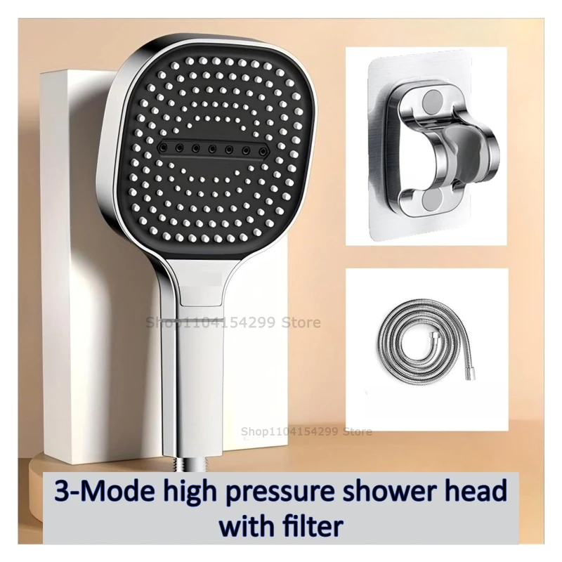 Adjustable 3-Mode High Pressure Shower Head with Filter Bathroom Shower Kit Showers for Bathroom Large Water Saving Rainfall
Adjustable 3-Mode High Pressure Shower Head with Filter Bathroom Shower Kit Showers for Bathroom Large Water Saving Rainfall
