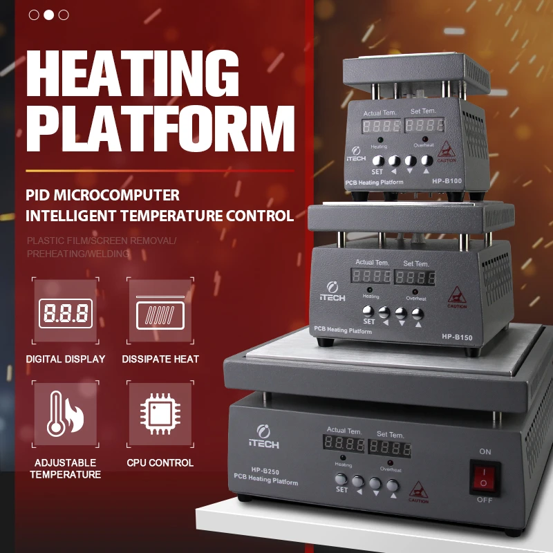 HP-B200 Aviation Aluminium Plate High Temperature Heating Table 200x200mm Multifunction Temperature Control Heating Platform
HP-B200 Aviation Aluminium Plate High Temperature Heating Table 200x200mm Multifunction Temperature Control Heating Platform