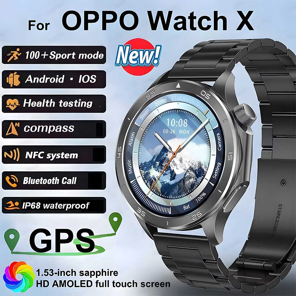 2025 Новые умные часы OPPO Watch X GPS NFC для мужчин 360*360 AMOLED Экран Компас Сердечный ритм Bluetooth Вызов IP68 Водонепроницаемые умные часы
2025 Новые умные часы OPPO Watch X GPS NFC для мужчин 360*360 AMOLED Экран Компас Сердечный ритм Bluetooth Вызов IP68 Водонепроницаемые умные часы