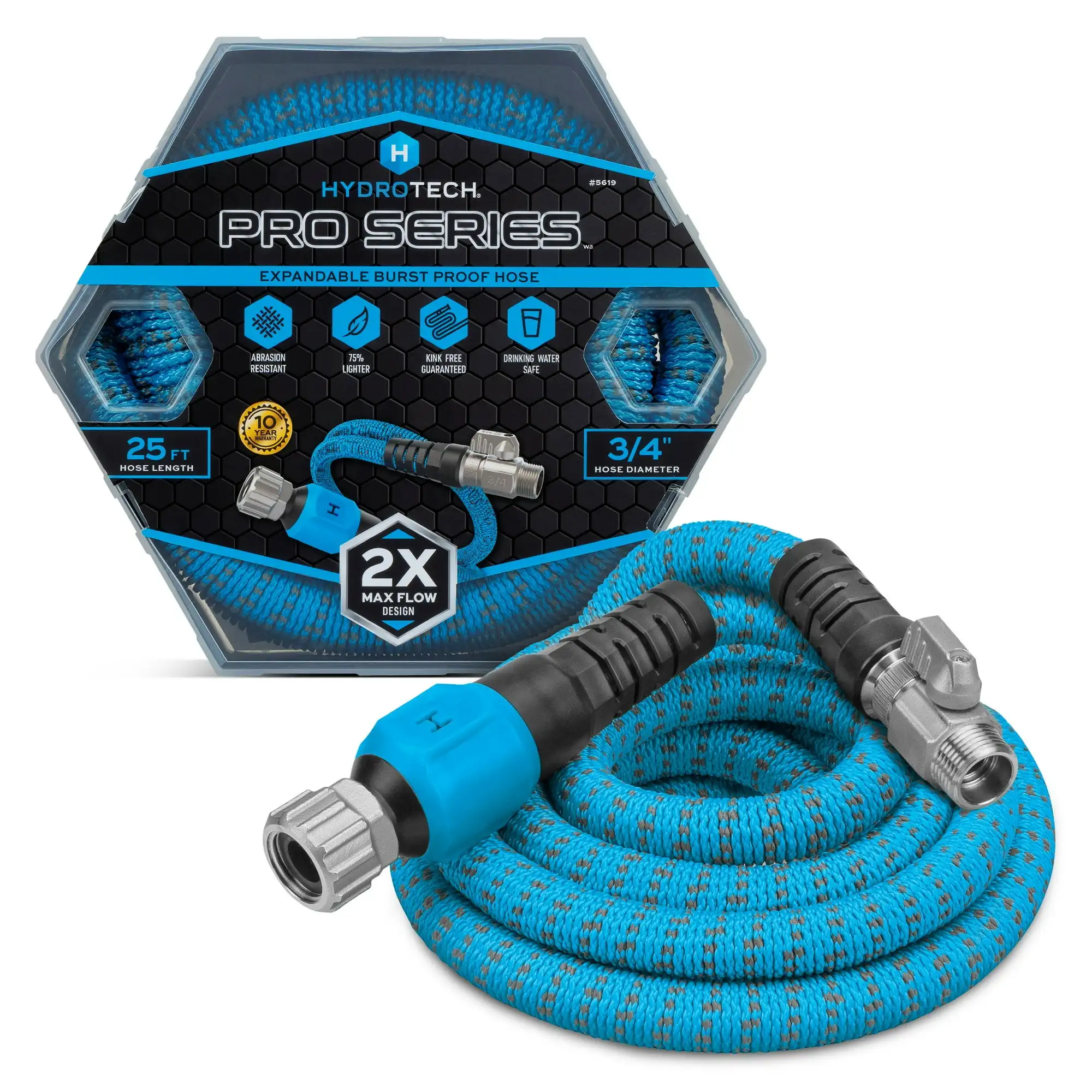 Расширяемый садовый шланг HydroTech Pro Series Max Flow размером 3/4 x 25 футов
Расширяемый садовый шланг HydroTech Pro Series Max Flow размером 3/4 x 25 футов