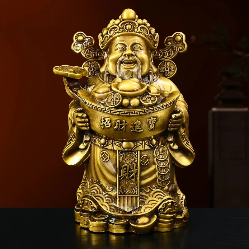 Feng Shui Pure Brass Wen Caishen God of Wealth Attracting Statue Ornament for Home Office Desk
Feng Shui Pure Brass Wen Caishen God of Wealth Attracting Statue Ornament for Home Office Desk