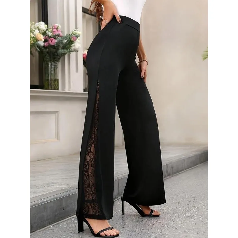 New L 65127L Dark Lace Flare Pants Neutral Style Casual Harlan Pants for Women Spring Season Other Material 100%
New L 65127L Dark Lace Flare Pants Neutral Style Casual Harlan Pants for Women Spring Season Other Material 100%
