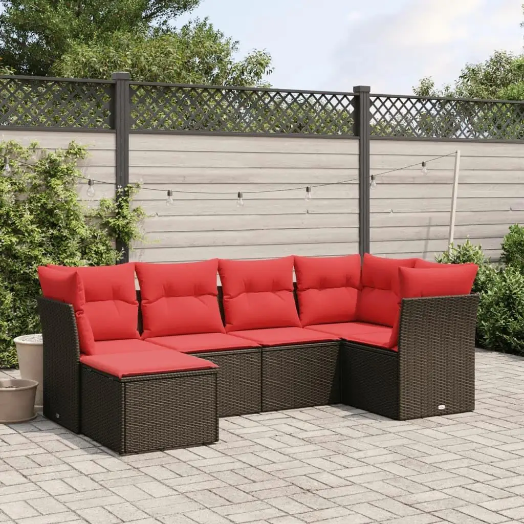 Cozy Brown 6 Piece Patio Sofa Set with Plush Cushions Durable Poly Rattan Outdoor Furniture
Cozy Brown 6 Piece Patio Sofa Set with Plush Cushions Durable Poly Rattan Outdoor Furniture