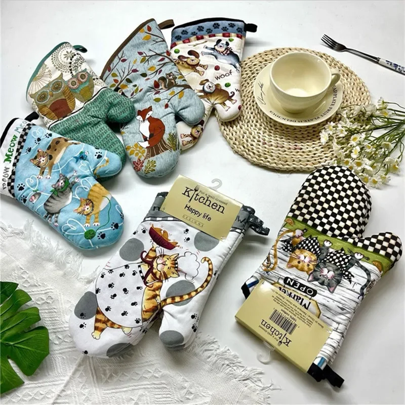 2Pcs 18x33cm Cotton Colorful Printed Thicken Kitchen Bakeware Baking Oven Mitts Microwave Insulation Gloves Pad
2Pcs 18x33cm Cotton Colorful Printed Thicken Kitchen Bakeware Baking Oven Mitts Microwave Insulation Gloves Pad