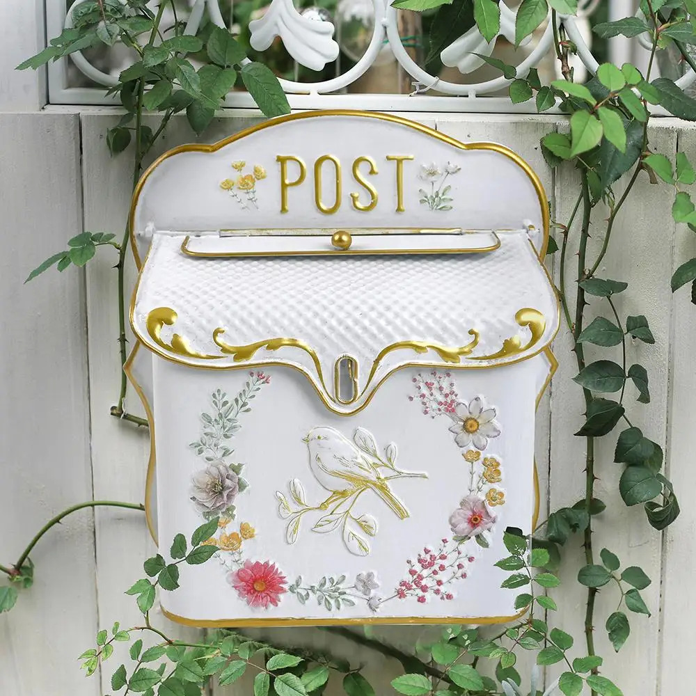 New European Style Floral And Bird Iron Art Mailbox 3D Relief Delivery Box Outdoor Garden Decoration Indoor Wall Hanging Stor...
New European Style Floral And Bird Iron Art Mailbox 3D Relief Delivery Box Outdoor Garden Decoration Indoor Wall Hanging Stor...
