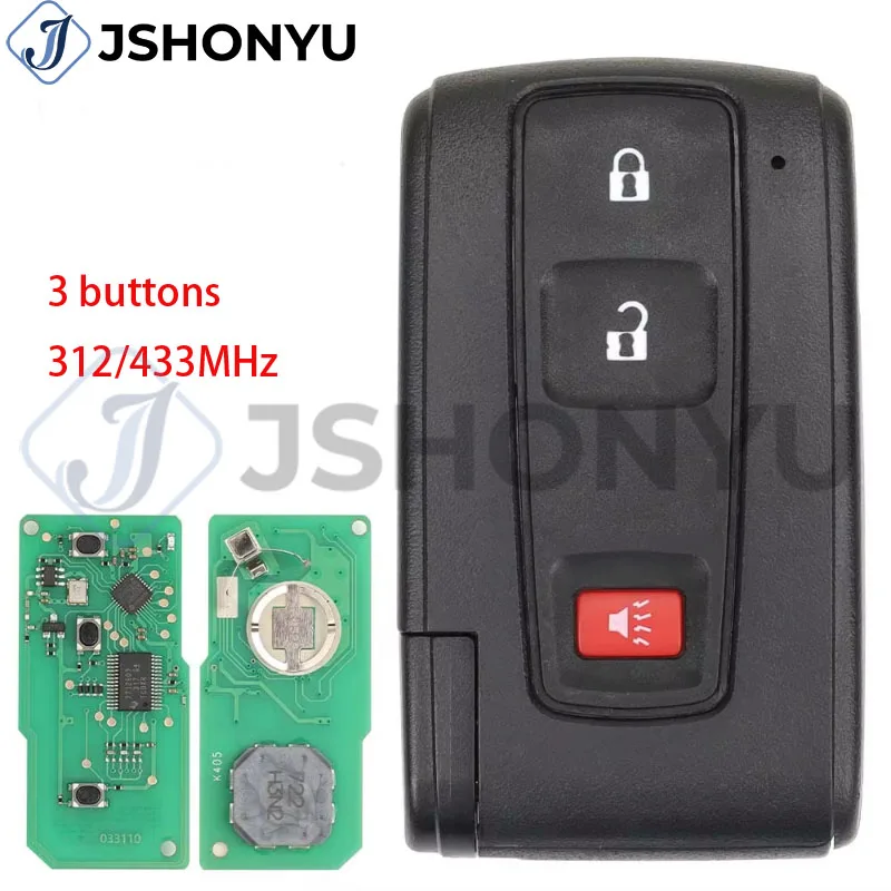 JsHonYu MOZB21TG MOZB31EG 312MHz 433MHz B9 Chip Smart Proximity Remote Key for Toyota Prius 2004-2009 2 3 Buttons
JsHonYu MOZB21TG MOZB31EG 312MHz 433MHz B9 Chip Smart Proximity Remote Key for Toyota Prius 2004-2009 2 3 Buttons