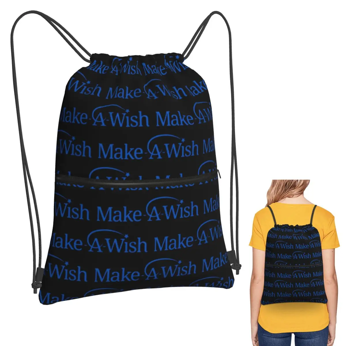 Make A Wish Foundation Of America Backpacks Fashion Drawstring Bags Storage Bag Book Bags for Travel School
Make A Wish Foundation Of America Backpacks Fashion Drawstring Bags Storage Bag Book Bags for Travel School