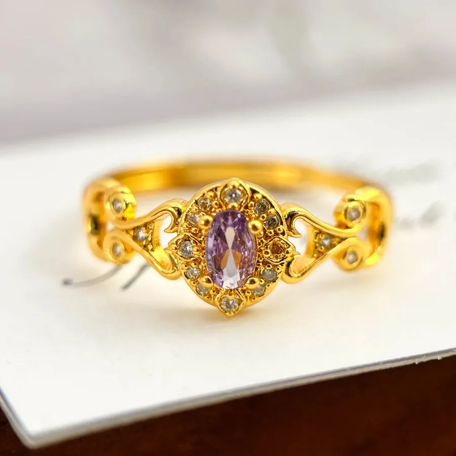 Dynar Jewelry Light luxury jewelry 9999 24K real gold inlaid Chinese retro purple-red zircon ring hollow dot diamond palace sty
Dynar Jewelry Light luxury jewelry 9999 24K real gold inlaid Chinese retro purple-red zircon ring hollow dot diamond palace sty