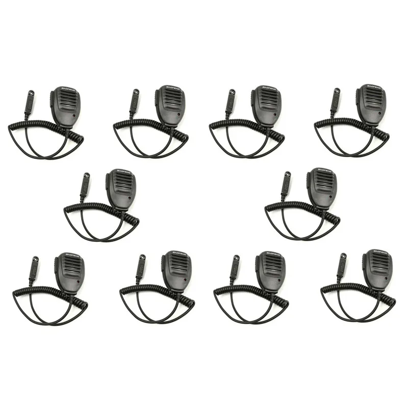 10pcs Original Baofeng UV-9R Plus/Pro Waterproof Shoulder PTT Mic Speaker Microphone For UV-XR BF-9700 UV-S22 Pro Walkie talkie
10pcs Original Baofeng UV-9R Plus/Pro Waterproof Shoulder PTT Mic Speaker Microphone For UV-XR BF-9700 UV-S22 Pro Walkie talkie