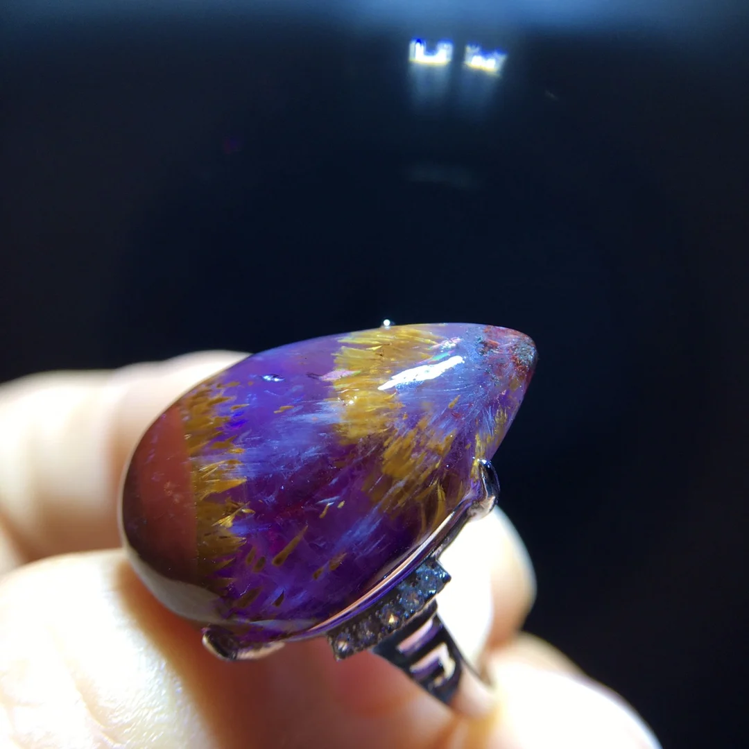 Natural Purple Cacoxenite Auralite 23 Rutilated Adjustable Ring 22.6/14.7mm Round Fashion Gift Auralite 23 Ring Healing AAAAA
Natural Purple Cacoxenite Auralite 23 Rutilated Adjustable Ring 22.6/14.7mm Round Fashion Gift Auralite 23 Ring Healing AAAAA