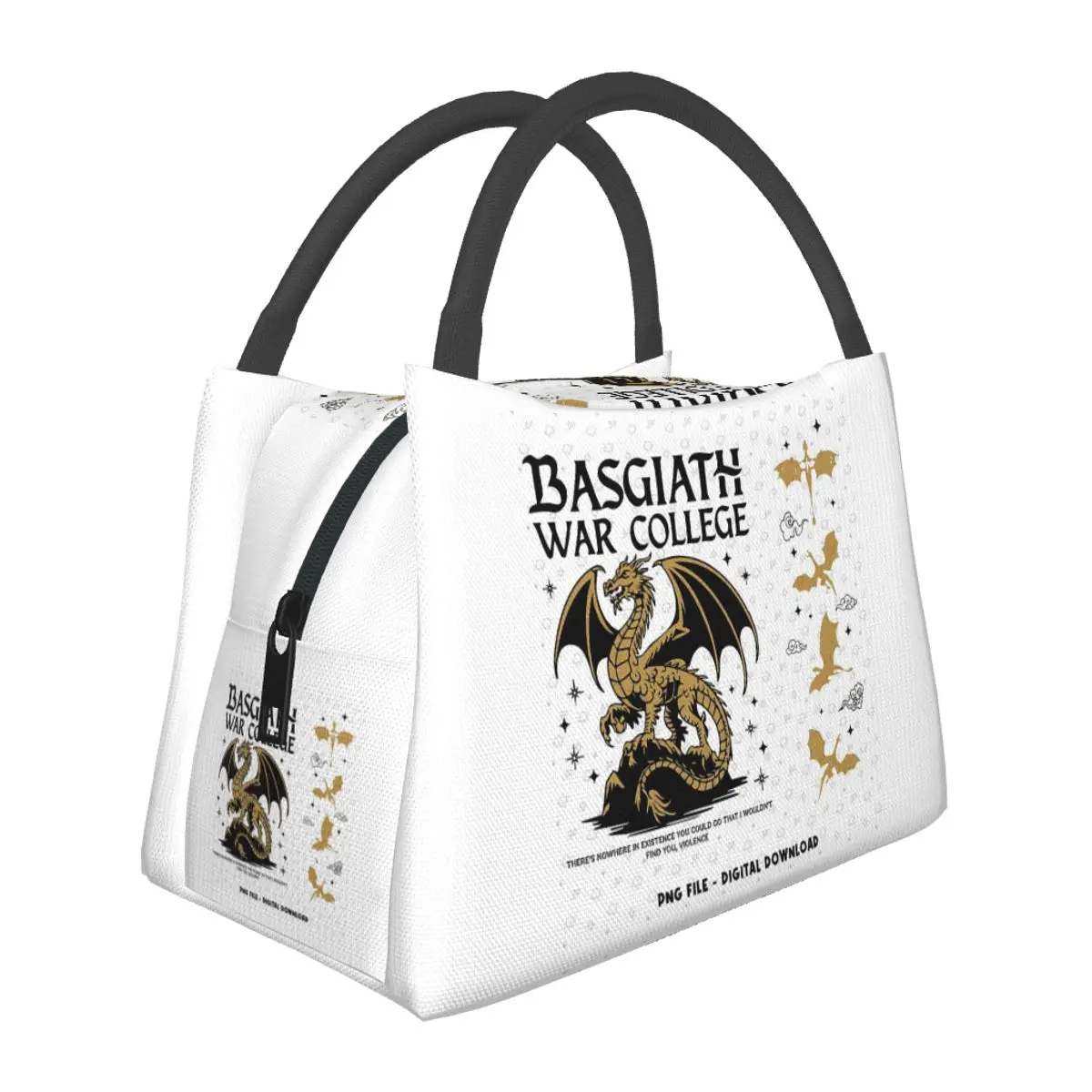 Fourth Wing Basgiath War College Insulated Lunch Bag for Women Picnic Storage Food Boxes Container Cooler Thermal Lunch Box Tote
Fourth Wing Basgiath War College Insulated Lunch Bag for Women Picnic Storage Food Boxes Container Cooler Thermal Lunch Box Tote