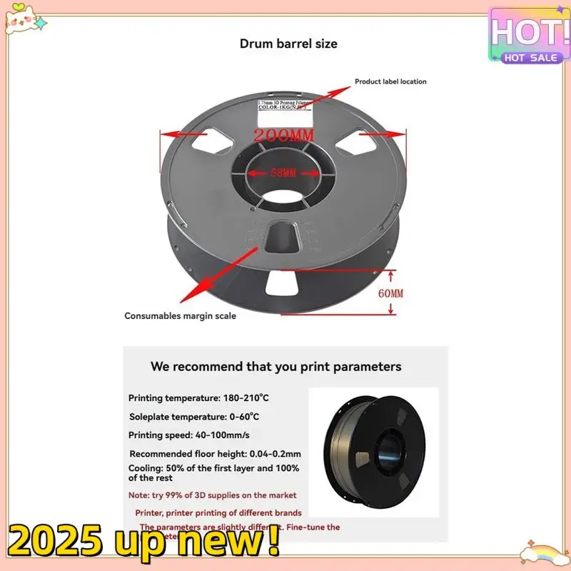 Delicate Texture-PLA 3D Printer Filament 1.75Mm1kg Spool 3D Printing Material For 3D Printers And 3D Pens With Vacuum Packing A
Delicate Texture-PLA 3D Printer Filament 1.75Mm1kg Spool 3D Printing Material For 3D Printers And 3D Pens With Vacuum Packing A