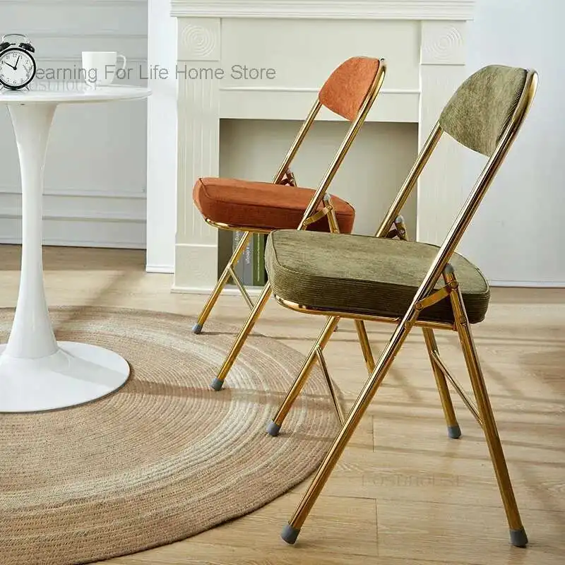 Retro Corduroy Dining Chairs for Kitchen Furniture Backrest Chair Neoclassical Design Creative Dining Room Folding Chair
Retro Corduroy Dining Chairs for Kitchen Furniture Backrest Chair Neoclassical Design Creative Dining Room Folding Chair