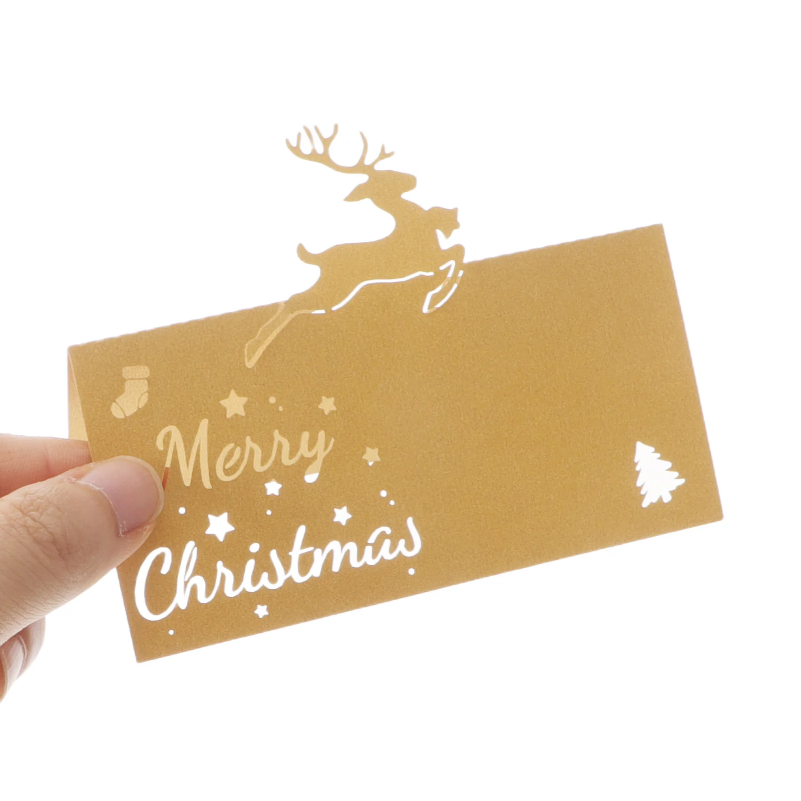 50Pcs Christmas Table Place Cards Reindeer Hollow Paper Name Cards Wedding Seating Tent Dinner Holiday Event Guest Place Card
50Pcs Christmas Table Place Cards Reindeer Hollow Paper Name Cards Wedding Seating Tent Dinner Holiday Event Guest Place Card