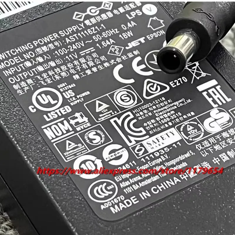 Original For Epson LW-600P Z700 Printer Power Supply AST1116Z1-1 11V 1.64A AC Adapter Charger
Original For Epson LW-600P Z700 Printer Power Supply AST1116Z1-1 11V 1.64A AC Adapter Charger