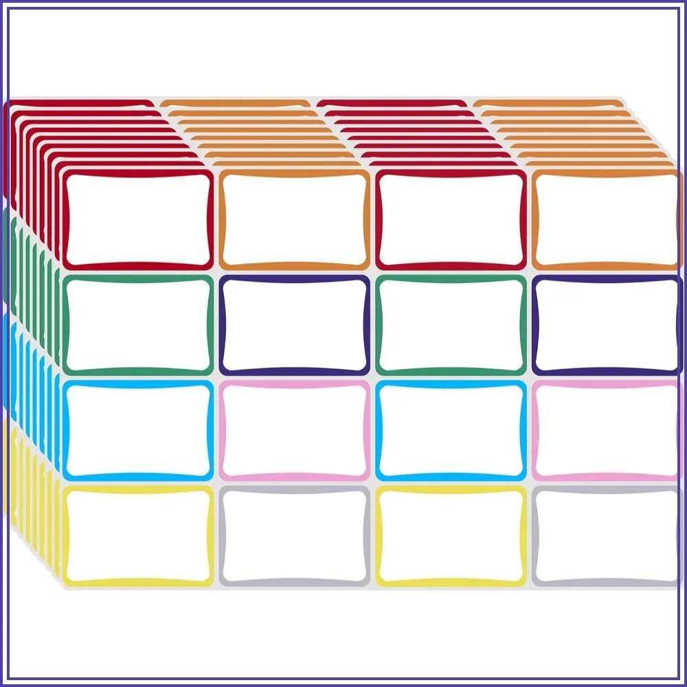 512 Pcs Name Tag Stickers, 2"x 3", Colorful Labels for Classroom, Office, Home
512 Pcs Name Tag Stickers, 2"x 3", Colorful Labels for Classroom, Office, Home
