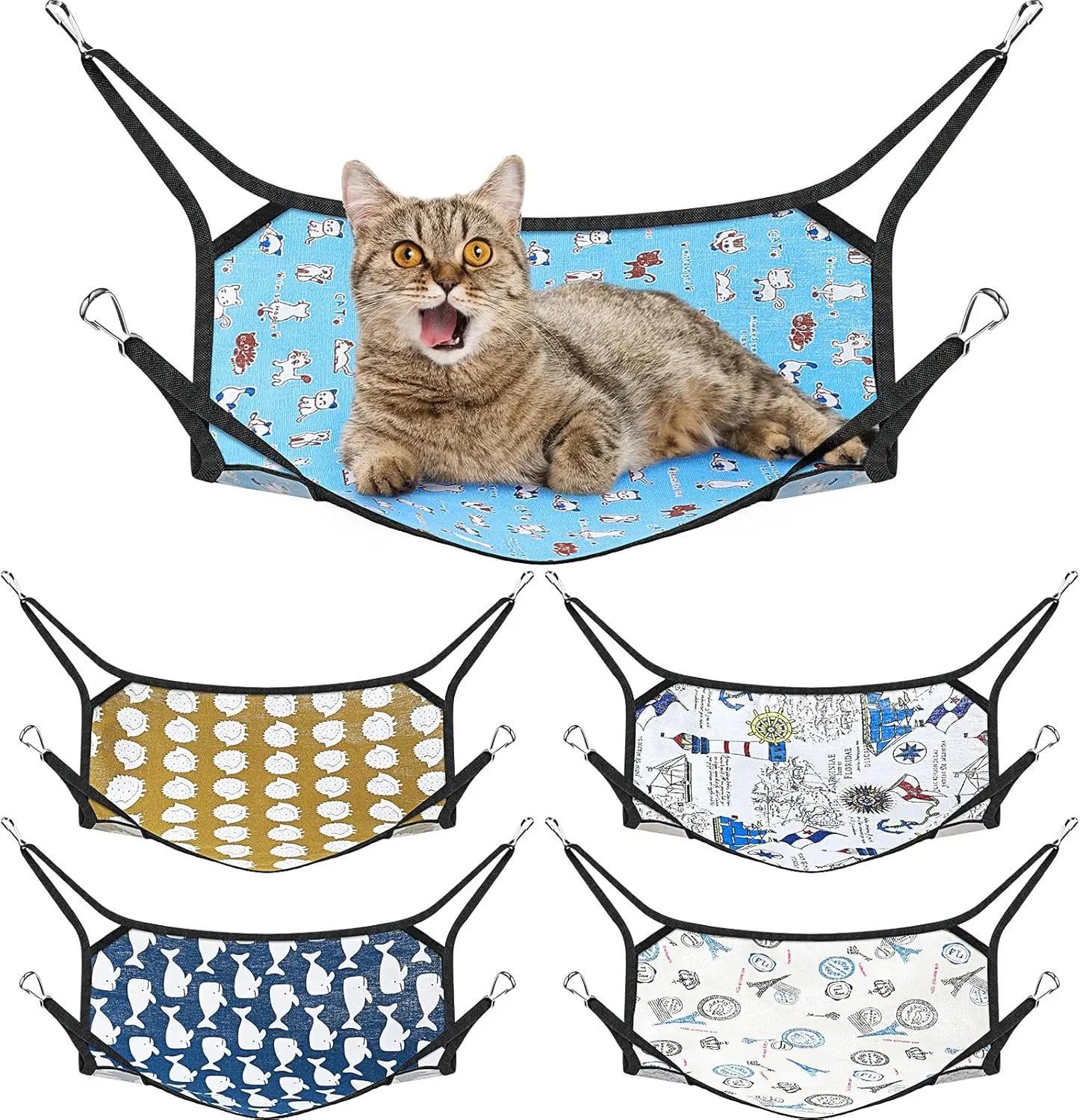 Shappy 5 Pcs Pet Hammock for Cage Hanging Pet Hammock Bed with Metal Hooks Cats Ferret Soft Bed Suitable for Guinea Pig Hamster Gerbil Kittens Cats Cage(Classical)
Shappy 5 Pcs Pet Hammock for Cage Hanging Pet Hammock Bed with Metal Hooks Cats Ferret Soft Bed Suitable for Guinea Pig Hamster Gerbil Kittens Cats Cage(Classical)
