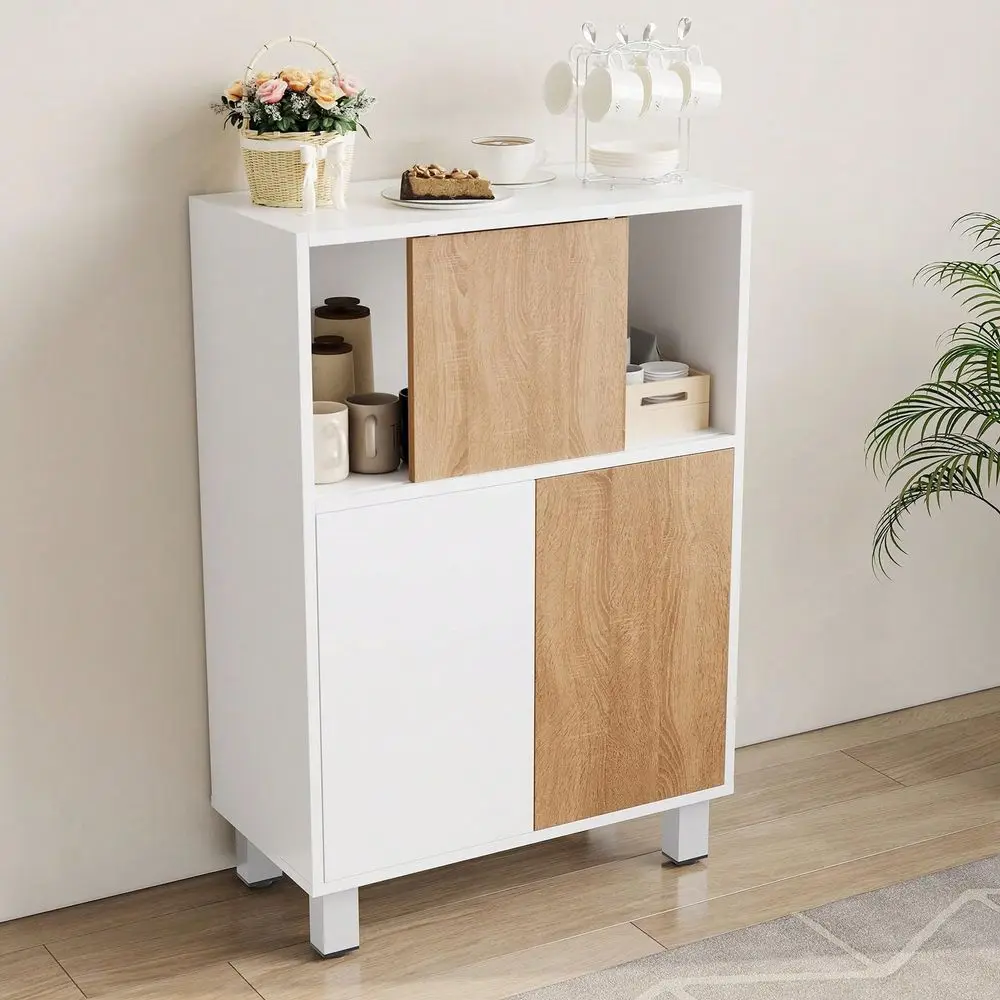 Wooden Storage Cabinet,Coffee Bar Sideboard Buffet Cabinet With Sliding Doors Adjustable Shelves,Bathroom Floor Standing Displa
Wooden Storage Cabinet,Coffee Bar Sideboard Buffet Cabinet With Sliding Doors Adjustable Shelves,Bathroom Floor Standing Displa