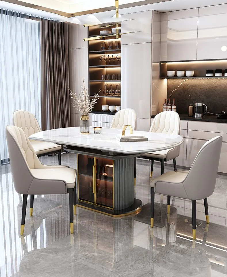 Modern Light Luxury Small Unit Household Square and Circular Intelligent Rock Plate Dining Table and Chair Combination
Modern Light Luxury Small Unit Household Square and Circular Intelligent Rock Plate Dining Table and Chair Combination