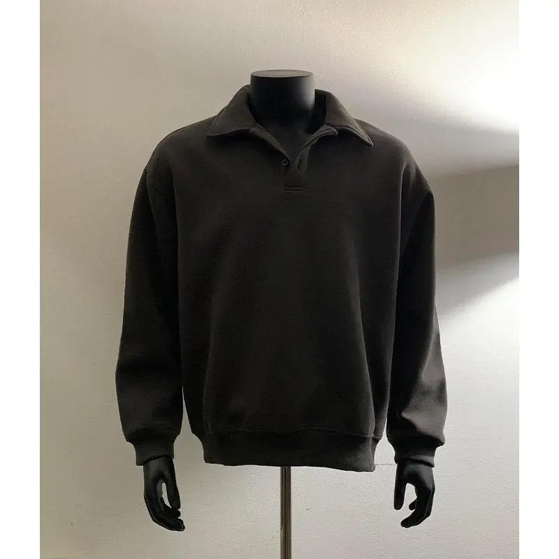Pure Color Neck Sweatshirt Long Sleeve Base Layer Shirt American Style Spring Autumn New Arrival Lazy Man's Clothing
Pure Color Neck Sweatshirt Long Sleeve Base Layer Shirt American Style Spring Autumn New Arrival Lazy Man's Clothing