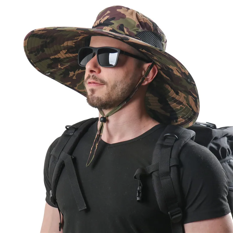 Men's women's Camouflage large-brim fisherman's Hat Outdoor Sunscreen Breathable Sun Hat Summer Beach Hat quick-drying Sun Hat
Men's women's Camouflage large-brim fisherman's Hat Outdoor Sunscreen Breathable Sun Hat Summer Beach Hat quick-drying Sun Hat