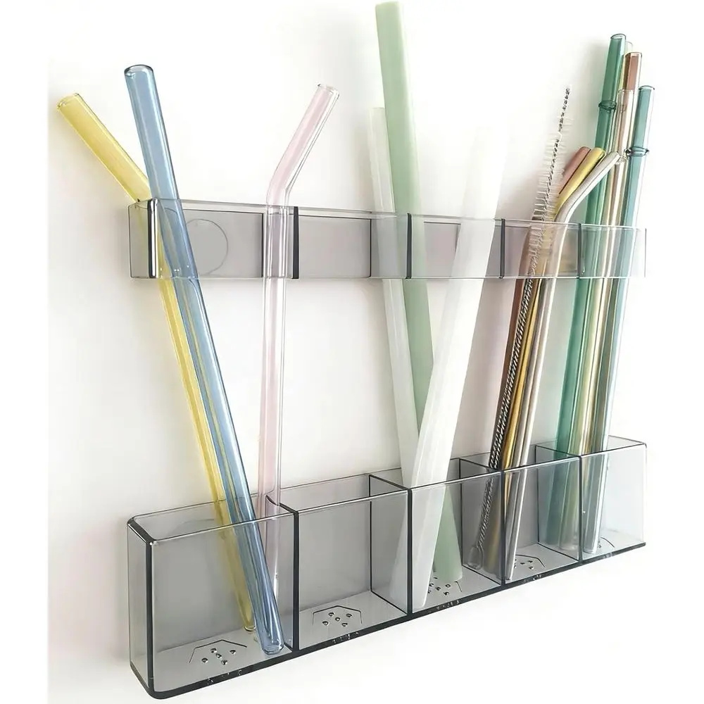 Child-Safe Organizer & Dispenser with Smooth Rounded Edges, Kitchen Accessories Storage, Adhesive Circles Included (Transparent)