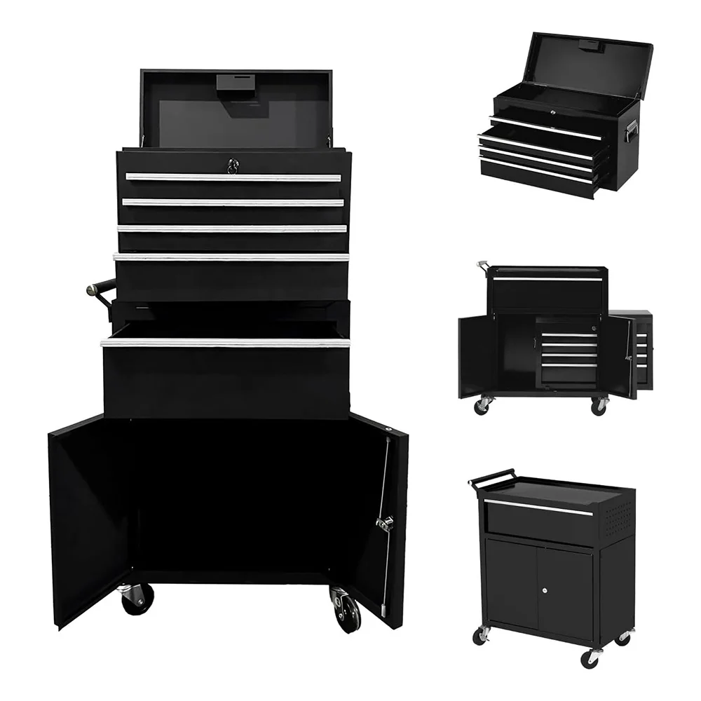 Tool Chest 5-Drawer Heavy Duty Rolling Tool Chest with Detachable Toolbox Steel Cabinet Sliding Drawers Lockable Wheels
Tool Chest 5-Drawer Heavy Duty Rolling Tool Chest with Detachable Toolbox Steel Cabinet Sliding Drawers Lockable Wheels