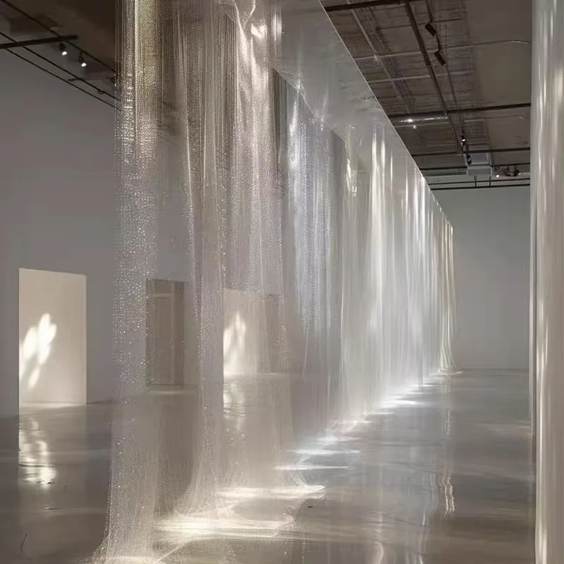 Water Shiny Gauze Curtain Flowing Gauze Stage Ceiling Hanging Wall Backdrops Arch Decoration For Wedding Scene 100 Meters
Water Shiny Gauze Curtain Flowing Gauze Stage Ceiling Hanging Wall Backdrops Arch Decoration For Wedding Scene 100 Meters