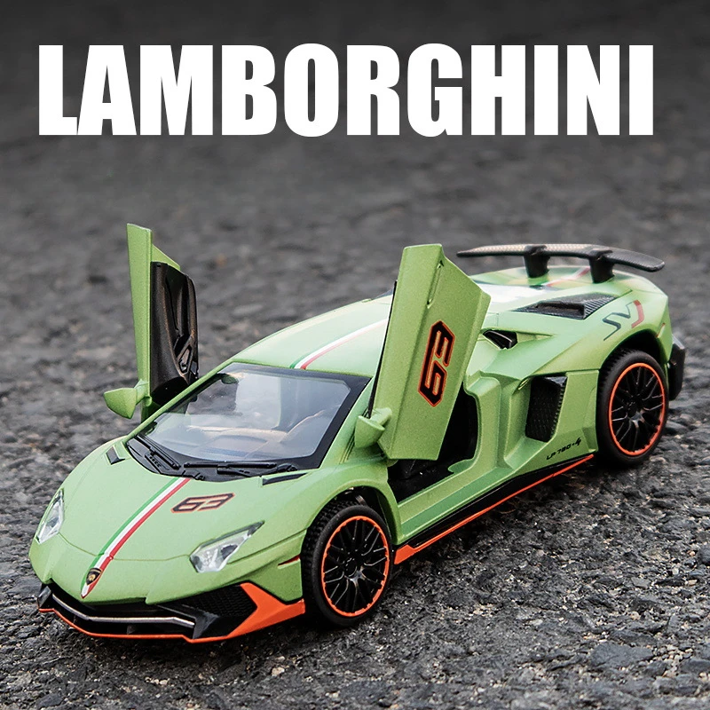1:32 имитация Lamborghini, модель автомобиля из сплава, со звуком и оформлением, украшение для спины, подарок для мужчин и женщин, игрушка для мальчиков
1:32 имитация Lamborghini, модель автомобиля из сплава, со звуком и оформлением, украшение для спины, подарок для мужчин и женщин, игрушка для мальчиков