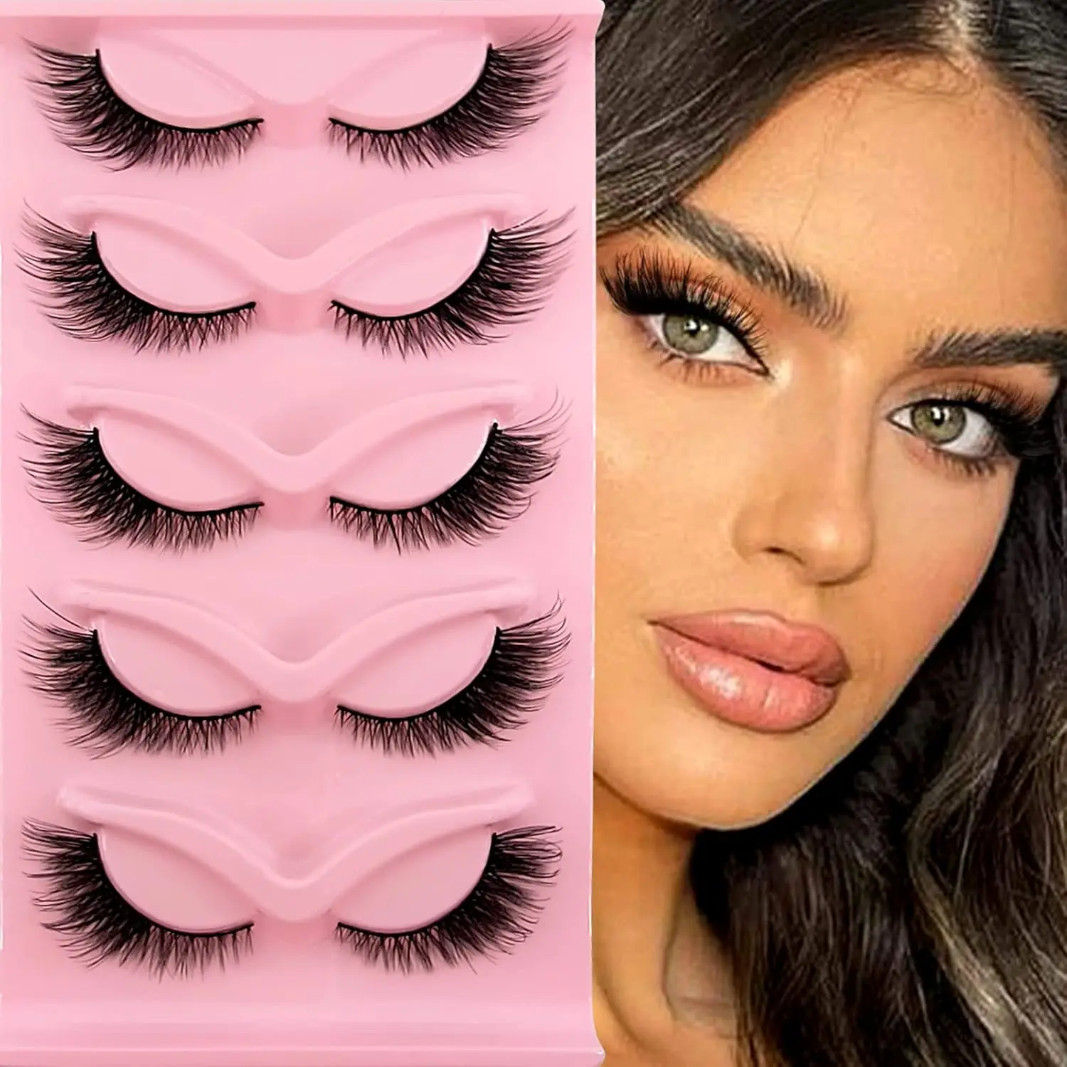 5/10 Pair Cat Eye Eyelashes, Faux Mink Eyelashes, Long Wing Natural False Eyelashes
5/10 Pair Cat Eye Eyelashes, Faux Mink Eyelashes, Long Wing Natural False Eyelashes