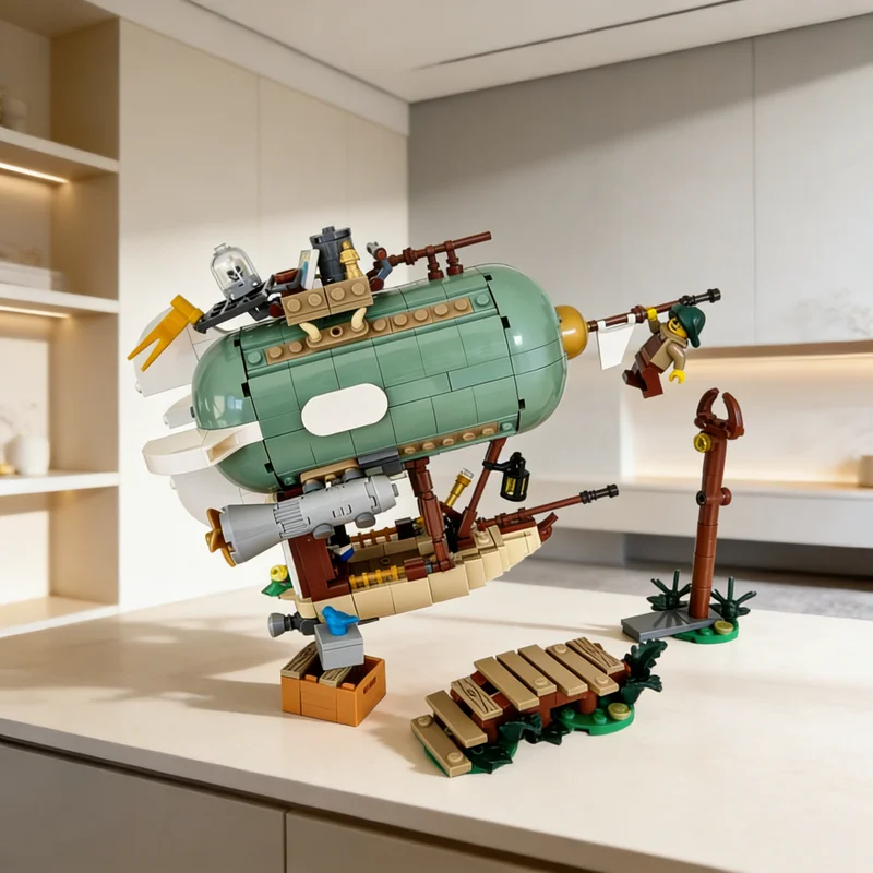 705pcs MOC Expedition Blimp Adventurers Model Building Blocks Creative DIY Gift Display Decor Assemble Premium Adult Kids Desk
705pcs MOC Expedition Blimp Adventurers Model Building Blocks Creative DIY Gift Display Decor Assemble Premium Adult Kids Desk