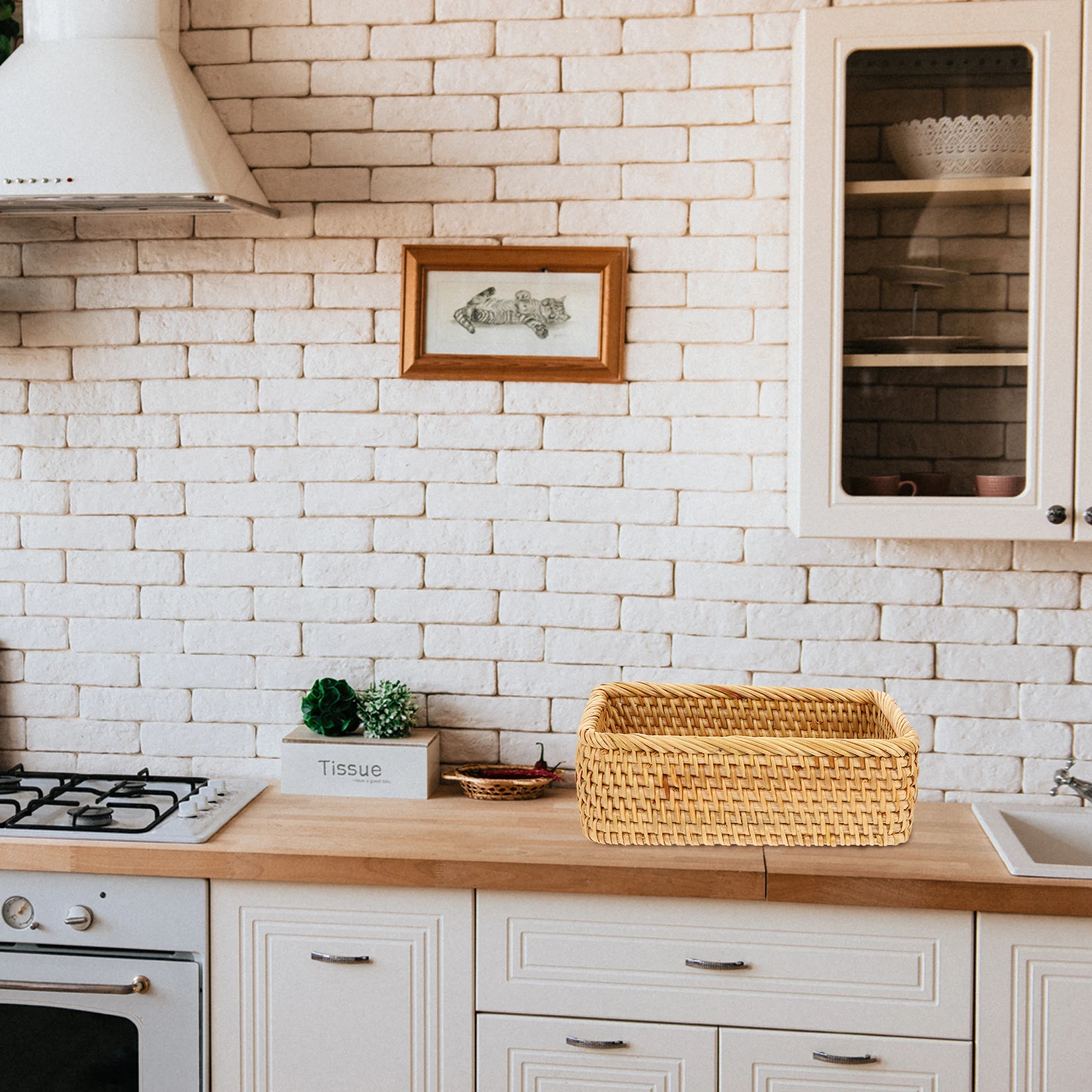 Rattan Woven Basket Storage Simple Household ganizer Snack Fruit Container Balcony Decor Long Use Storage Box
Rattan Woven Basket Storage Simple Household ganizer Snack Fruit Container Balcony Decor Long Use Storage Box
