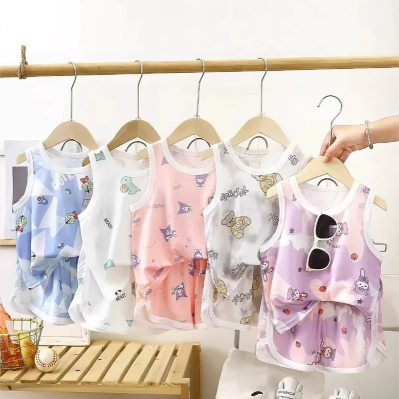 Children's Ice Silk Qui Dry Thin Sport Vest Set Summer Home Clothes Spwear Two Piece Set for Boys And Girls
Children's Ice Silk Qui Dry Thin Sport Vest Set Summer Home Clothes Spwear Two Piece Set for Boys And Girls