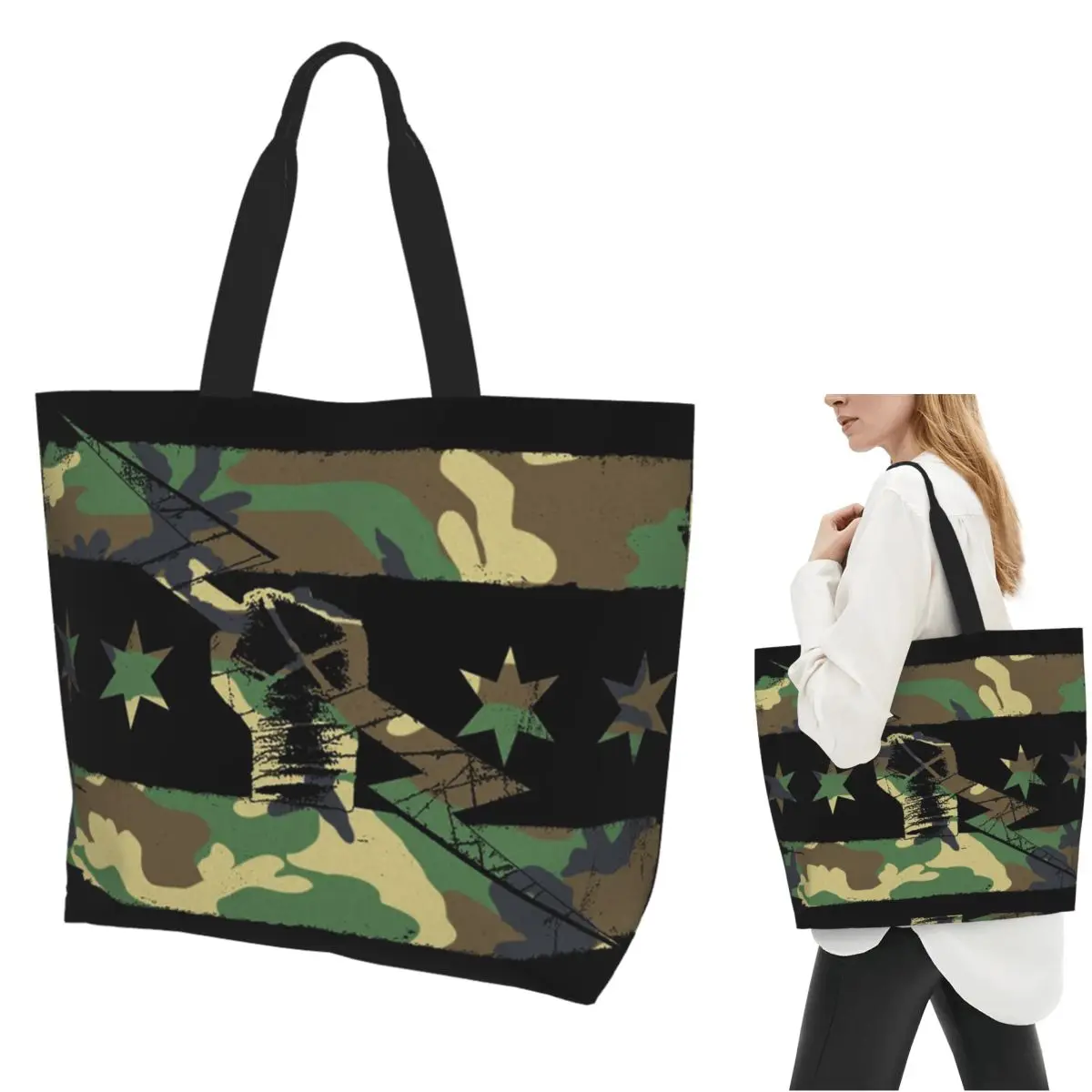 CM Punk WWE Shopping Tote Bag Canvas Large Capacity Shoulder Bags Shopper Grocery Handbag for Women
CM Punk WWE Shopping Tote Bag Canvas Large Capacity Shoulder Bags Shopper Grocery Handbag for Women