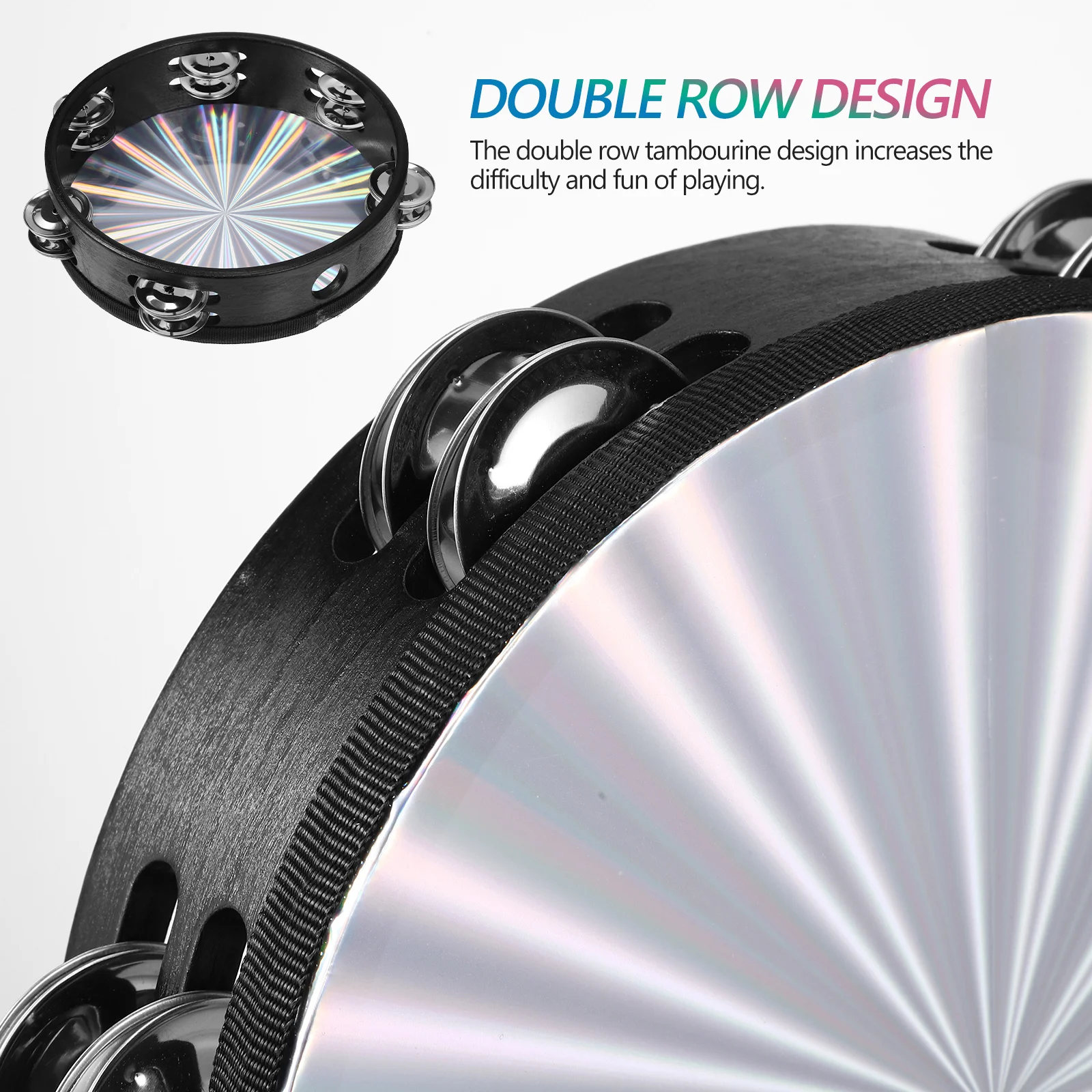 Tambourine Hand Drum Durable Wood Stainless Steel Double Row Bells Stylish Design for Stage Performance Family Gathering Adult
Tambourine Hand Drum Durable Wood Stainless Steel Double Row Bells Stylish Design for Stage Performance Family Gathering Adult