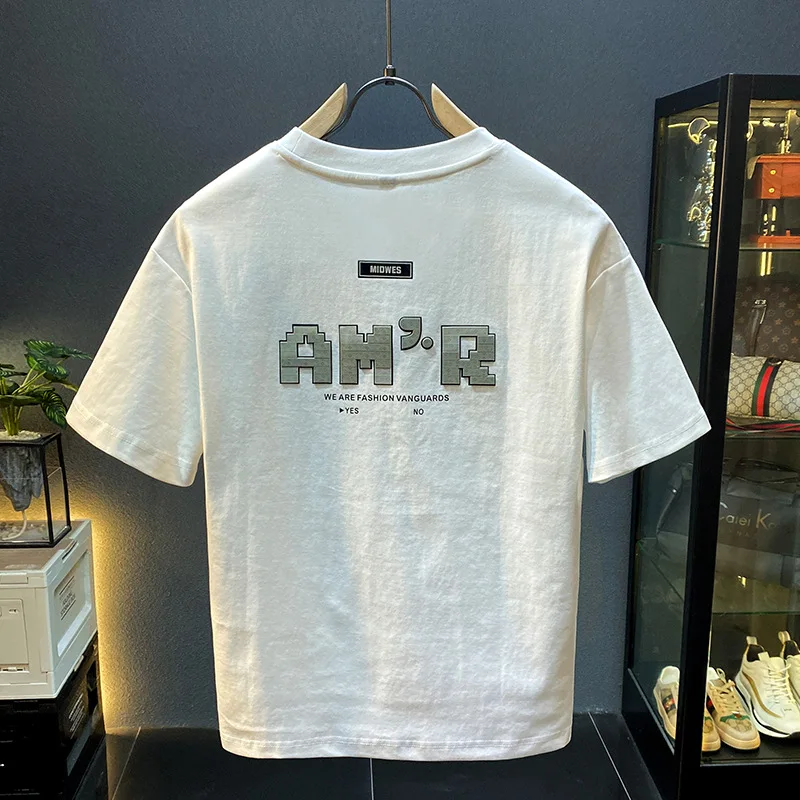 Short sleeved T-shirt men's 2025 new summer trendy brand printed high-end loose casual half sleeved shirt on tops
Short sleeved T-shirt men's 2025 new summer trendy brand printed high-end loose casual half sleeved shirt on tops