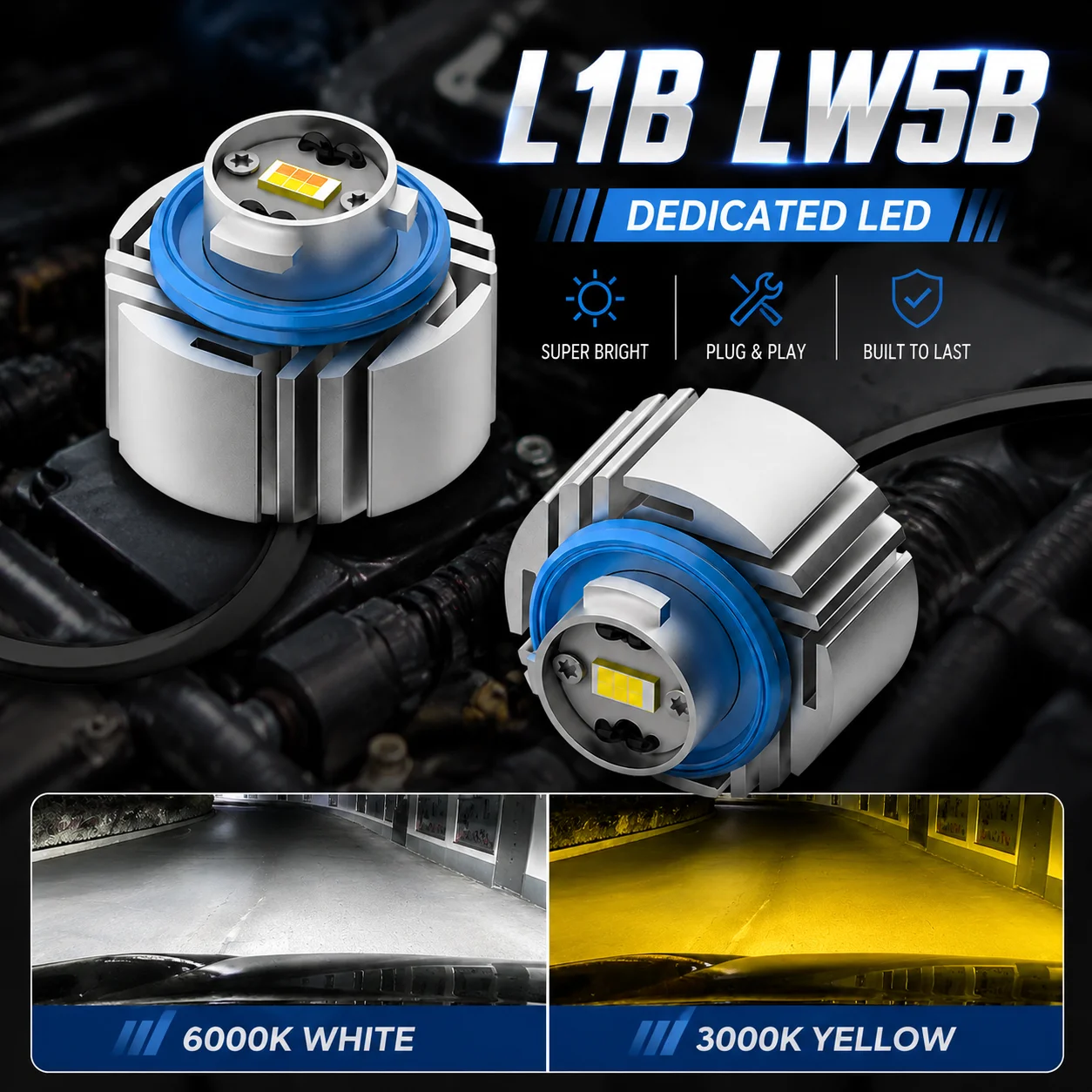 CF LED Fog Light Bulb Car DRL Headlight Dual Color White Yellow Suitable For Toyota Land Cruiser 300 2021 2022 2023
CF LED Fog Light Bulb Car DRL Headlight Dual Color White Yellow Suitable For Toyota Land Cruiser 300 2021 2022 2023