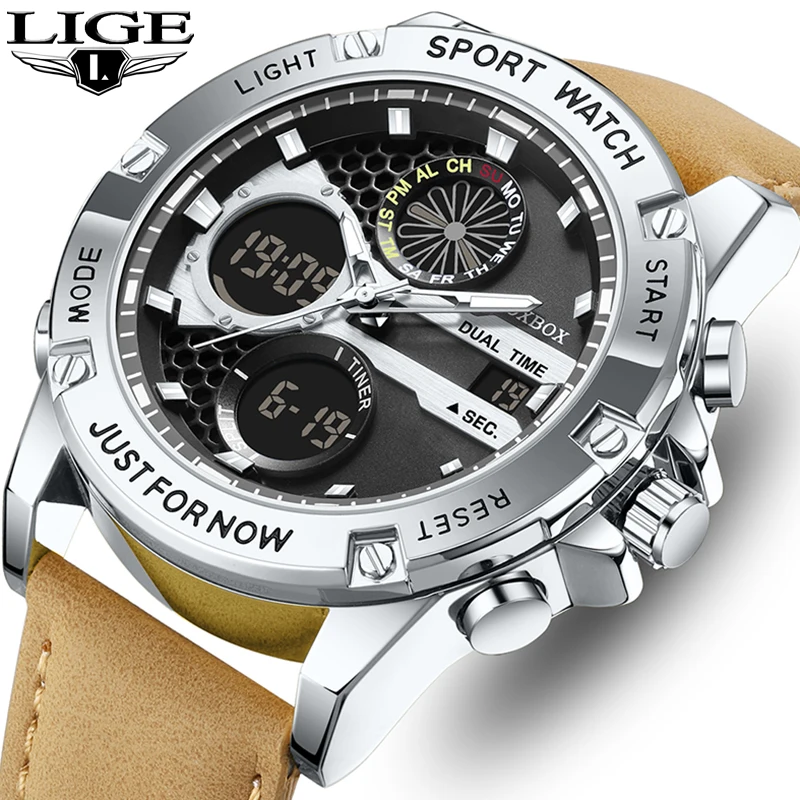 FOXBOX Men Watch Fashion Brown Leather Men's Quartz Wristwatches Top Brand Luxury Sports Waterproof Analog Digital Watch For Men
FOXBOX Men Watch Fashion Brown Leather Men's Quartz Wristwatches Top Brand Luxury Sports Waterproof Analog Digital Watch For Men