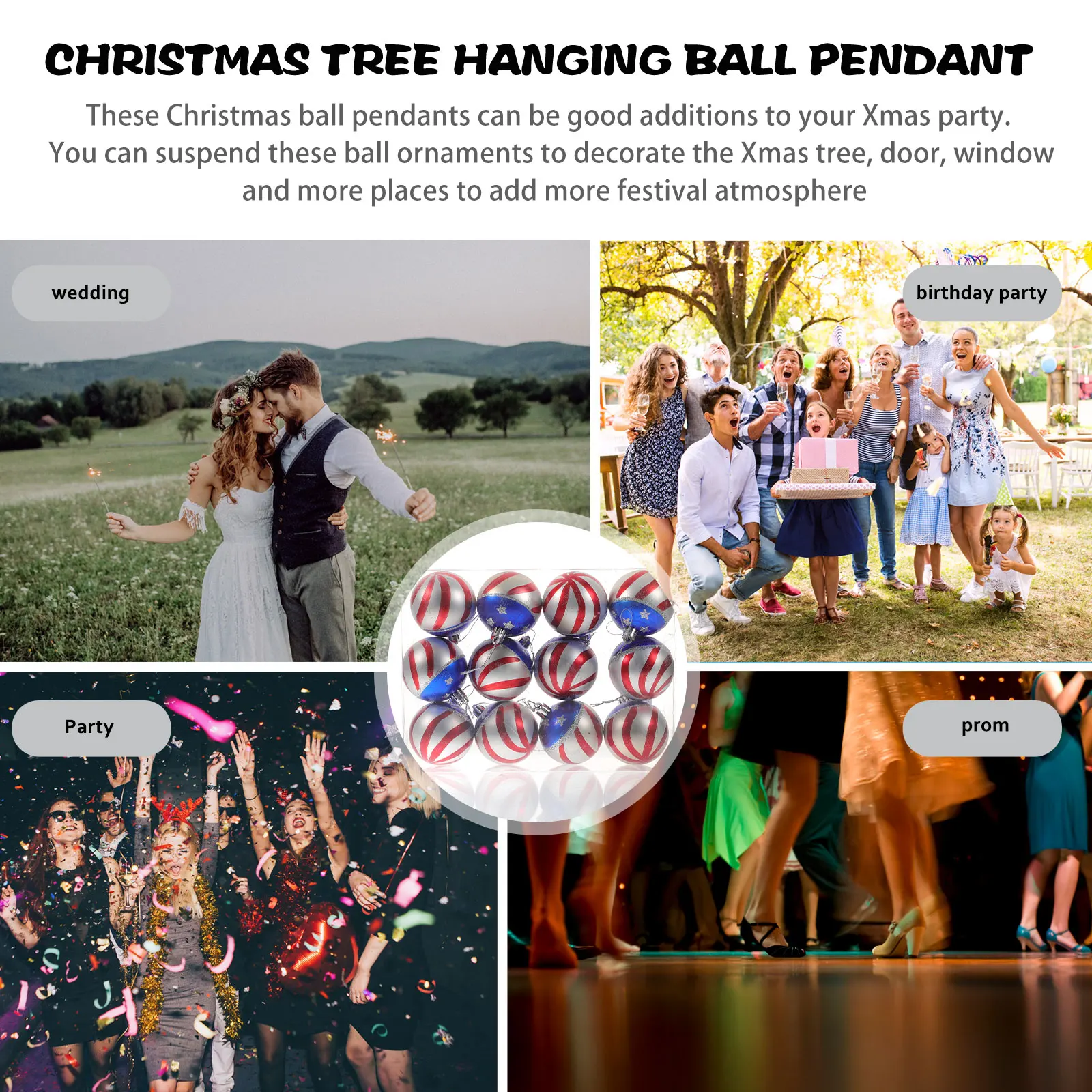 12pcs Hanging Balls Independence Day Decorations USA Flag Plastic naments Holiday Patriotic Ball naments Supplies 
12pcs Hanging Balls Independence Day Decorations USA Flag Plastic naments Holiday Patriotic Ball naments Supplies