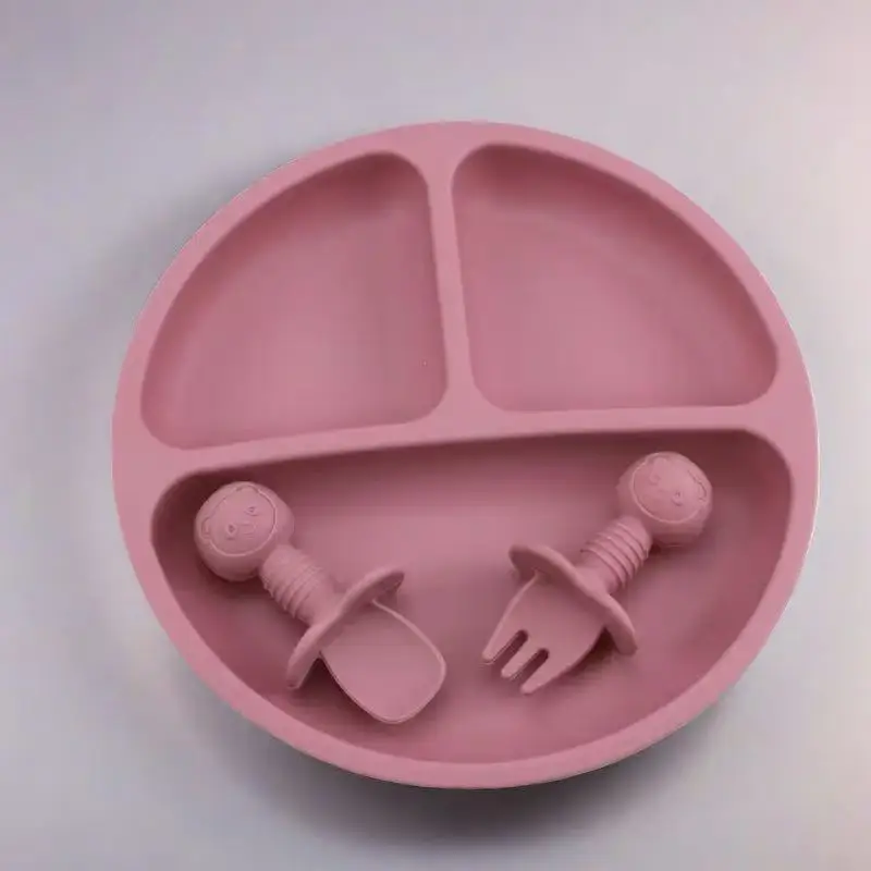 Silicone feeding set 3 cartoon bear sucker plates with spoons and forks, suitable for BPA-free tableware for children under 6 ye
Silicone feeding set 3 cartoon bear sucker plates with spoons and forks, suitable for BPA-free tableware for children under 6 ye