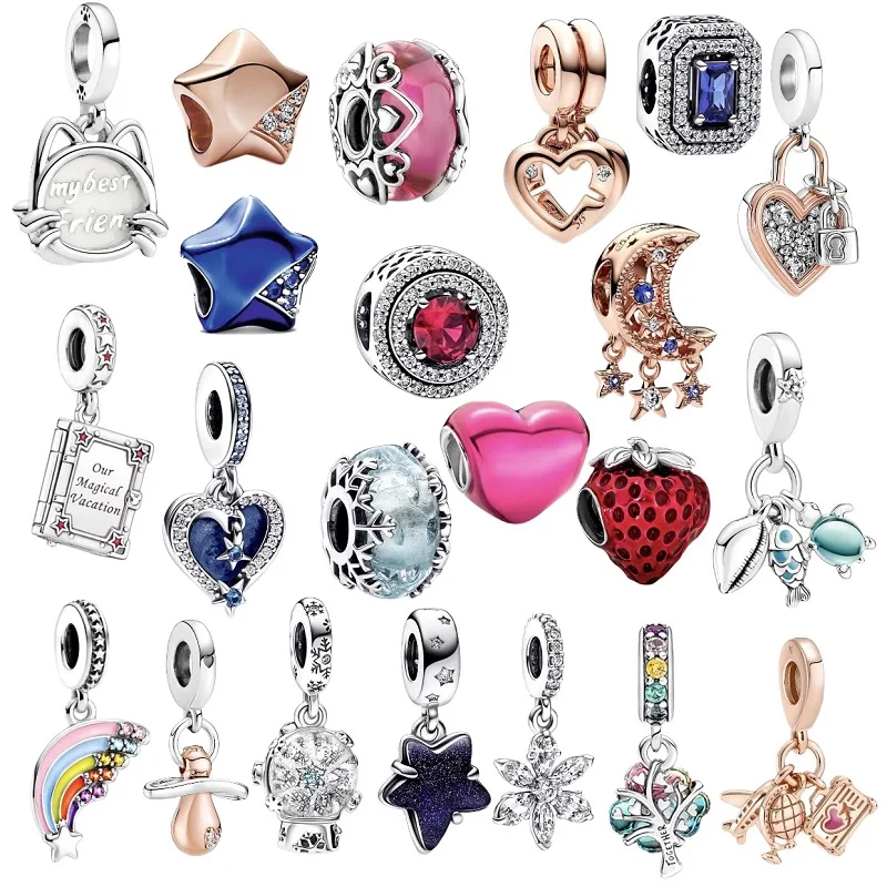 New High quality DIY beads 925 Sterling Silver Fit original charm bracelet classic luxury ladies jewelry Christmas Gift
New High quality DIY beads 925 Sterling Silver Fit original charm bracelet classic luxury ladies jewelry Christmas Gift