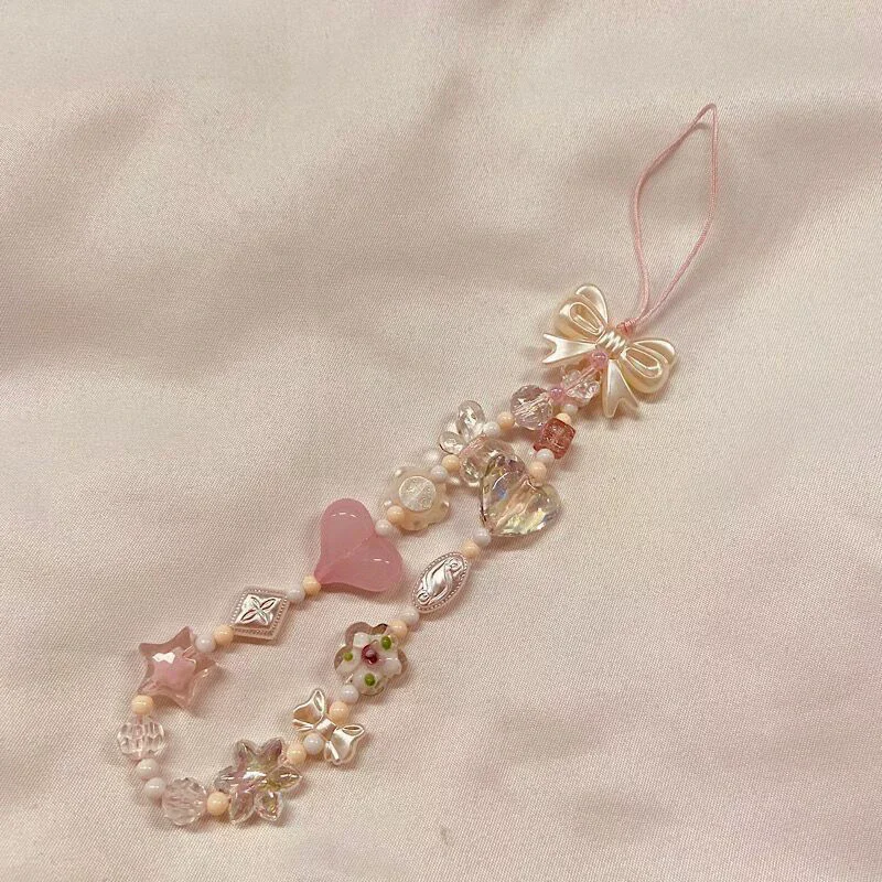 Korean Version Of The Lovely Pink Cherry Blossom Love Bow Beads Phone Chain Bag Lanyard Keychain Charm Backpack Charm Gift
Korean Version Of The Lovely Pink Cherry Blossom Love Bow Beads Phone Chain Bag Lanyard Keychain Charm Backpack Charm Gift