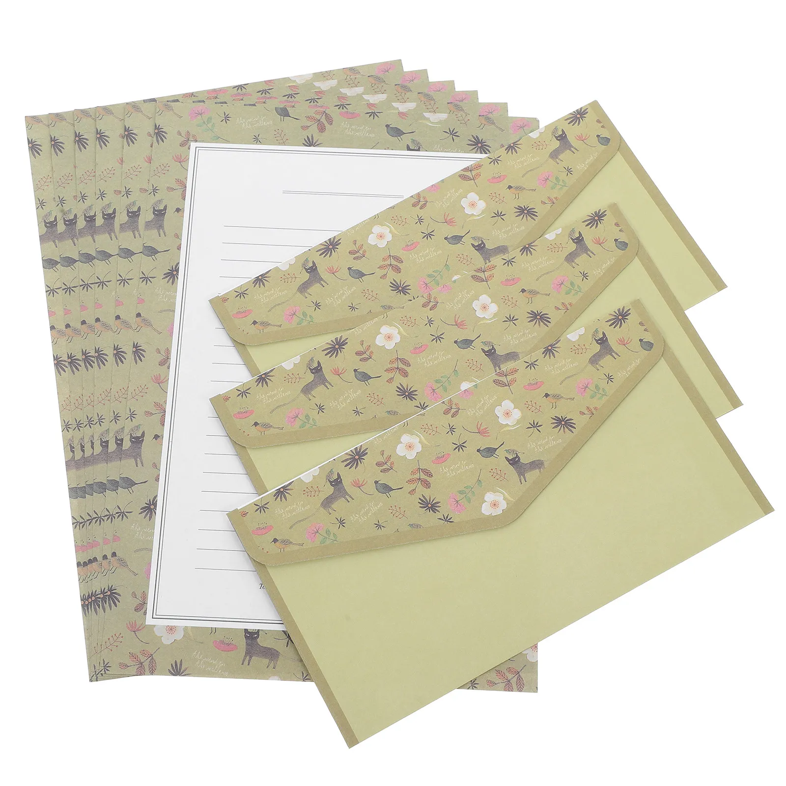 1Set Elegant Chinese Vintage Floral Lined Letter Paper and Envelopes Set Olive for Wedding Invitation Thanksgiving
1Set Elegant Chinese Vintage Floral Lined Letter Paper and Envelopes Set Olive for Wedding Invitation Thanksgiving