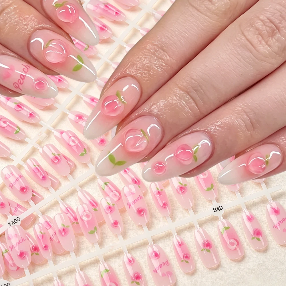 150Pcs Short Oval Summer Pink Peach Fruit False Nails Glossy Naked Pink Almond Press on nails Full Cover Acrylic Fake Nail Tips#
150Pcs Short Oval Summer Pink Peach Fruit False Nails Glossy Naked Pink Almond Press on nails Full Cover Acrylic Fake Nail Tips#