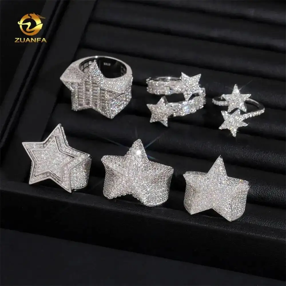Hot Sale Instock Iced Out Star Moissanite Men Diamond Rings 925 Silver Hip Hop Ring Pass Diamond Tester Fashion Men Cuban Ring
Hot Sale Instock Iced Out Star Moissanite Men Diamond Rings 925 Silver Hip Hop Ring Pass Diamond Tester Fashion Men Cuban Ring