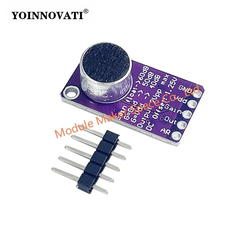 MAX9814 Microphone AGC Amplifier Board Module Auto Gain Control for Arduino Programmable Attack and Release Ratio Low THD
MAX9814 Microphone AGC Amplifier Board Module Auto Gain Control for Arduino Programmable Attack and Release Ratio Low THD